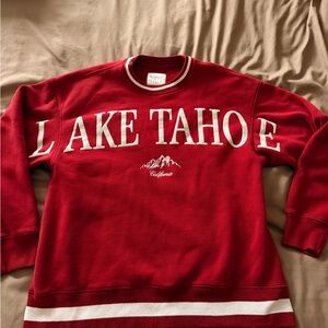 Abercrombie & Fitch Red Lake Tahoe Crewneck Sweatshirt